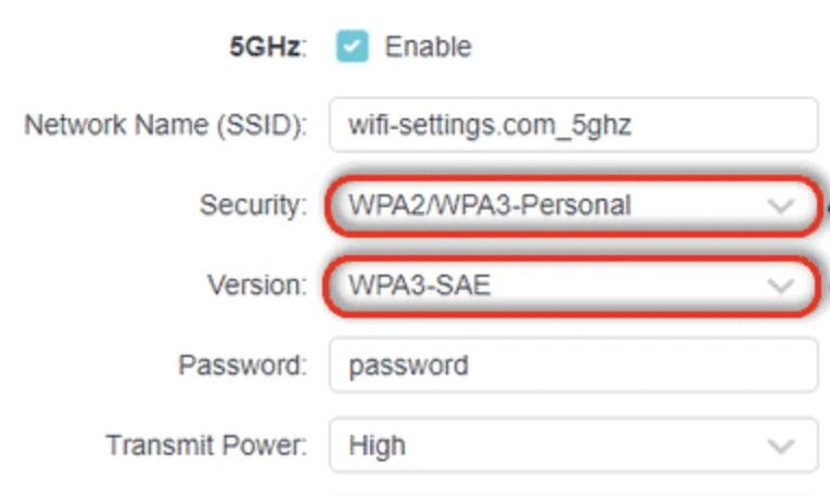 WPA3 в настройках wifi