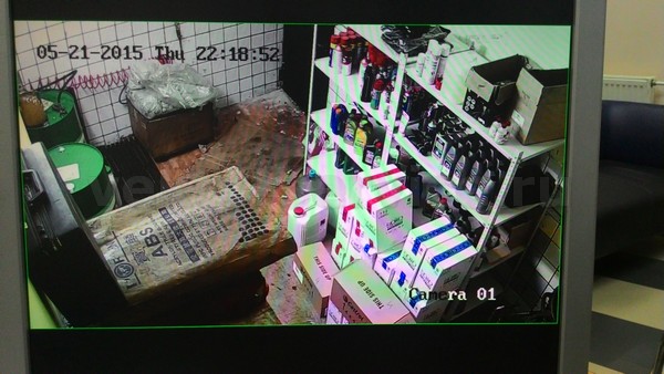 Установка IP видеонаблюдения в автосервисе г. Москва вид с камеры №5