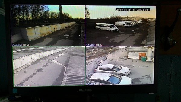 Установка видеонаблюдения на автостоянке в Ясенево вид с камер