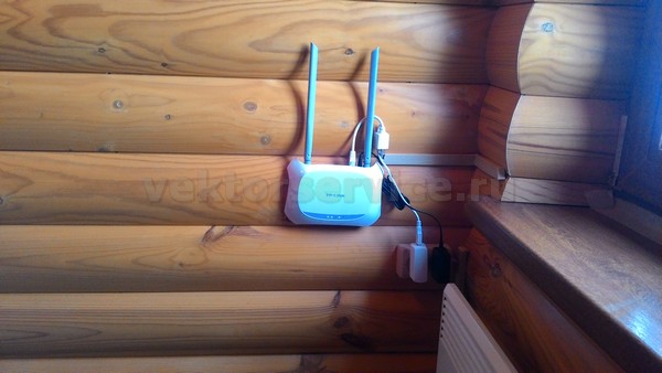 Подключен безлимитный интернет в загородном доме в Калужской области д. Волковское СНТ "Звезда" внутри дома