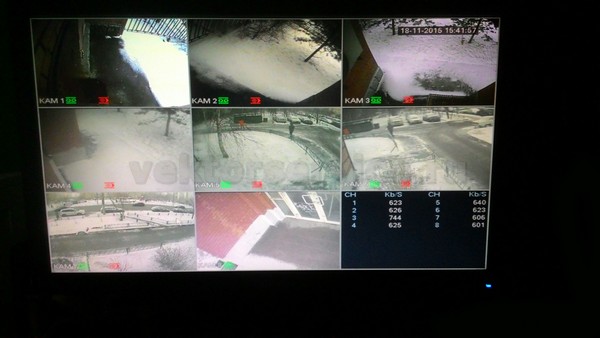 Установка видеонаблюдения в магазине Южное Бутово вид с монитора