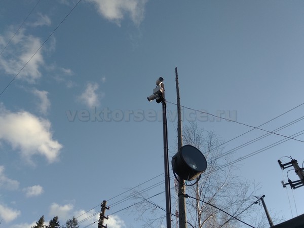 Установка IP-видеонаблюдения в СНТ "Энергетик-3" д. Покровка. Камеры на мачте