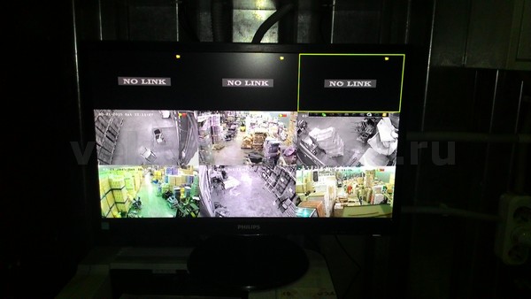 Монтаж IP-видеонаблюдения на складе в Новосельцево вид с камер