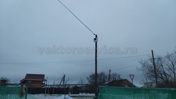 Установка видеонаблюдения на стройке в Калужской области. Камера 6